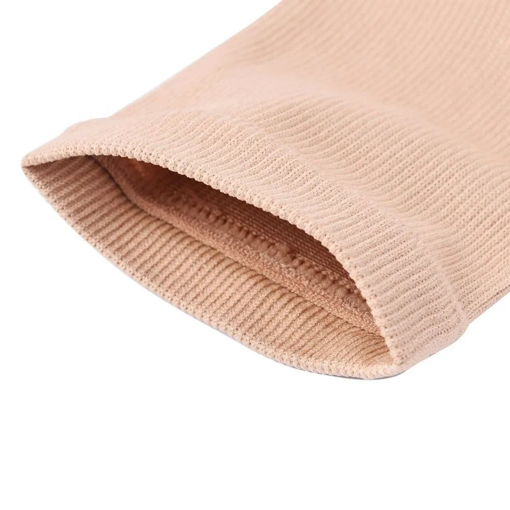 Zipper Compression Socks with Open Toe (S/M) Tan